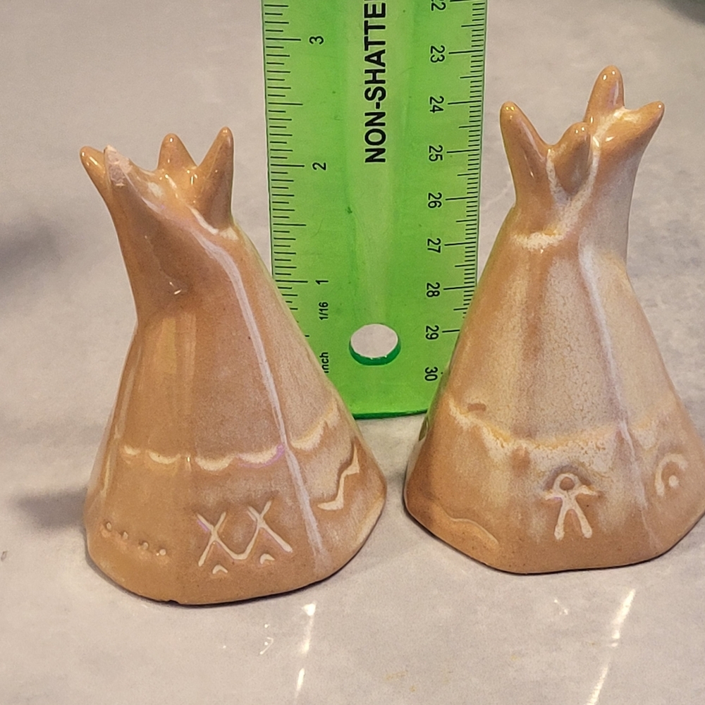 Vintage Teepee Salt and Pepper Shakers